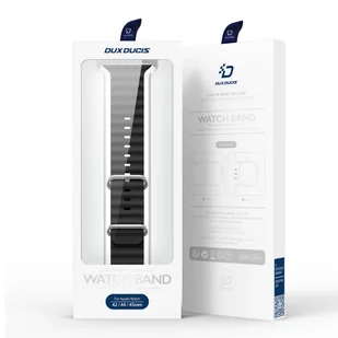 Dux Ducis Strap pasek Watch 8 / 7 / 6 / 5 / 4 / 3 / 2 / SE (45 / 44 / 42mm) silikonowa opaska bransoletka czarny (OceanWave Version) - Akcesoria do smartwatchy - miniaturka - grafika 5