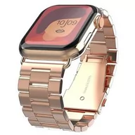 Akcesoria do smartwatchy - Pasek wymienny Swissten na Apple Watch, kovový, 42/44/45 mm (46000313) Różowy /Złoty - miniaturka - grafika 1