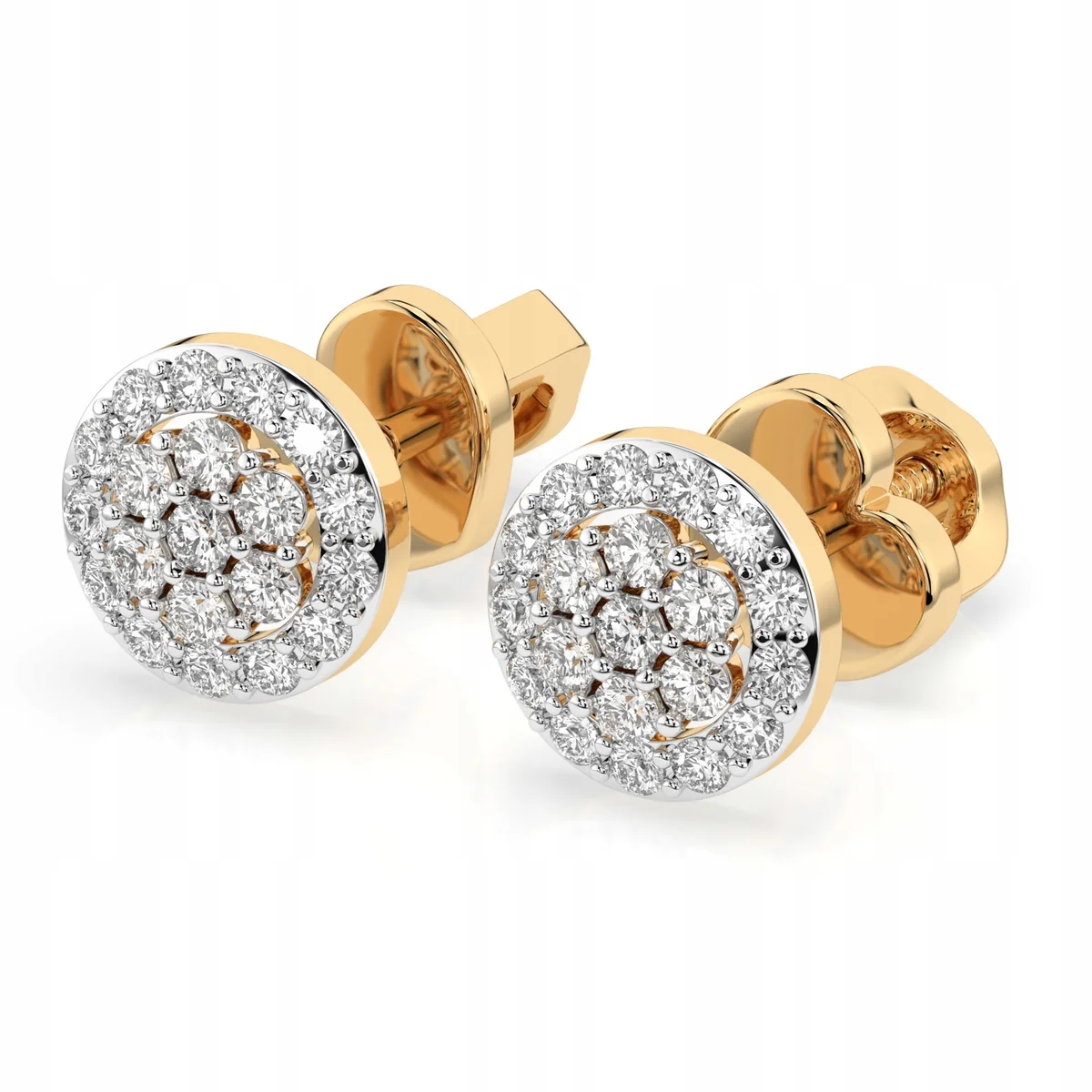 KOLCZYKI SREBRNE SREBRO 925 Z DIAMENTAMI BRYLANTAMI 0,3 CT LAB ESSYA