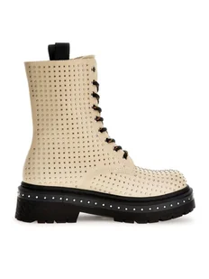 Guess Trapery Joya FL7JYA PEL10 Beżowy - Botki damskie - miniaturka - grafika 1