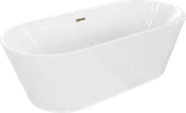 Wanny - Mexen Luna wanna wolnostojąca 180 x 80 cm, biała, przelew złoty - 52031808000-50 - miniaturka - grafika 1
