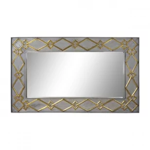 Emaga Lustro ścienne DKD Home Decor Szary Złoty Drewno mango (154 x 5 x 92 cm) - Lustra - miniaturka - grafika 1