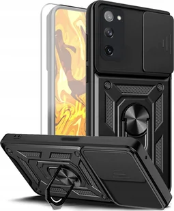 Hello Case ETUI PANCERNE DO SAMSUNG GALAXY S20 FE CZARNE OBUDOWA ARMOR HOLDER SZKŁO - Etui i futerały do telefonów - miniaturka - grafika 1