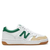 Buty dla chłopców - Sneakersy New Balance GSB480SG Biały - miniaturka - grafika 1