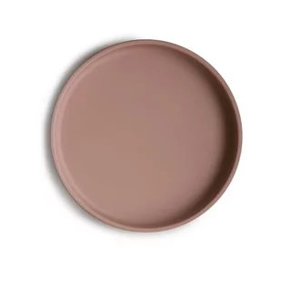 Mushie Silikonowy Talerzyk z Przyssawką Classic Cloudy Mauve - Miseczki i talerzyki dla dzieci - miniaturka - grafika 1