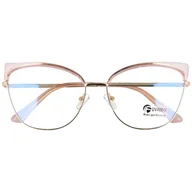 Okulary korekcyjne, oprawki, szkła - Okulary kocie do komputera damskie z filtrem BLUE Light zerówki 2575-2 - miniaturka - grafika 1