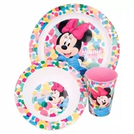 Zestawy naczyń dla dzieci - Zestaw naczyń śniadaniowych MYSZKA MINI MINNIE do mikrofali - talerz, miska, kubek - miniaturka - grafika 1