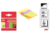 Zakładki do książek - Karteczki samoprzylepne 20x50mm 4x50szt - MP Main Paper - miniaturka - grafika 1