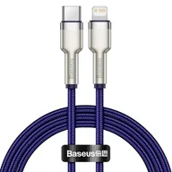 Kable komputerowe i do monitorów - Baseus Kabel Baseus Cafule Metal USB-C do Lightning 20W 2m, fioletowy 6953156202122 - miniaturka - grafika 1
