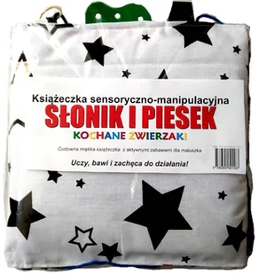 Love Books Książeczka sensoryczno-manipulacyjna. Słonik i piesek. Kochane zwierzaki praca zbiorowa - Kolorowanki, wyklejanki - miniaturka - grafika 1