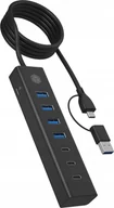 Huby USB - Hub IB-HUB1737-C3 7-Port USB 3.2 Gen 1 Hub, 3x USB Type-C., 4x USB Type-A - miniaturka - grafika 1