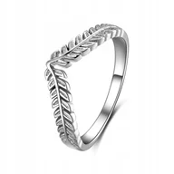 Pierścionki - Pierścionek Srebrny 925 Listki Pierścionek R. 15 - miniaturka - grafika 1