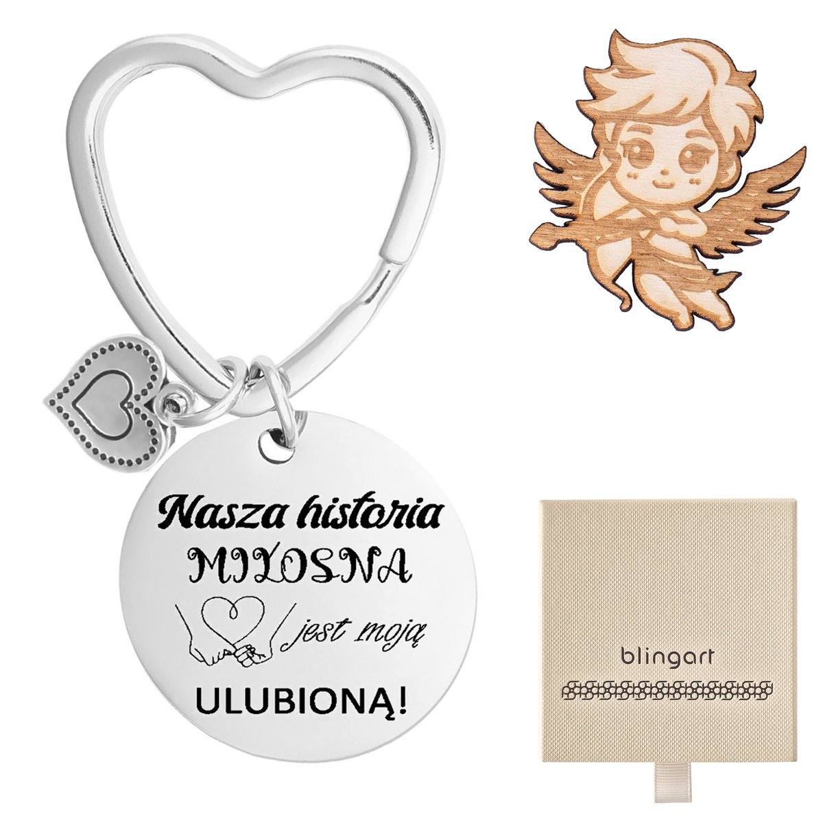 Brelok do kluczy z GRAWEREM okrągły przywieszka SE