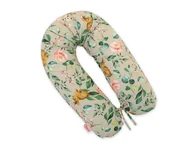 Poduszki do karmienia - Poduszka ciążowa Longer dla kobiet w ciąży do spania - rabbit with flowers - miniaturka - grafika 1