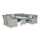 Meble ogrodowe - Narożnik z technorattanu MARYLAND Stone Grey - miniaturka - grafika 1