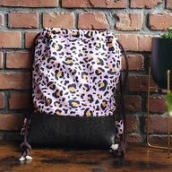Plecaki worki - Plecak worek wodoodporny worko plecak róż pantera wężowa skóra - miniaturka - grafika 1