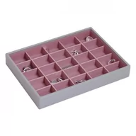 Pudełka i szkatułki - Organizer na biżuterię szaro-różowy Classic Stackers - miniaturka - grafika 1