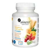 Witaminy i minerały - Aliness, Witamina C 1000 mg z CYNKIEM PLUS bioflawonoidy, rutyna, acer., 100 kaps. - miniaturka - grafika 1