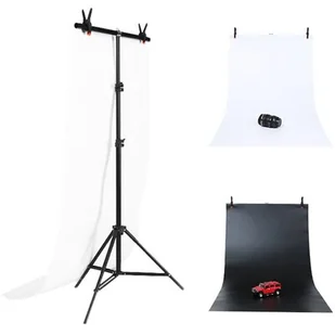 Puluz Puluz Zestaw/Statyw do mocowania tła fotograficznego 70x200cm + tła fotograficzne 2 szt DCA0976 026431 - Systemy mocowań studyjnych - miniaturka - grafika 1