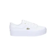 Buty trekkingowe damskie - Tenisówki Lacoste Model Ziane Kolor Biały - miniaturka - grafika 1
