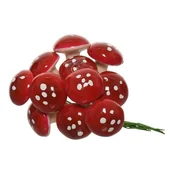 Balony i akcesoria - Muchomory grzybki czerwone ozdobne DIY 4cm 12szt - miniaturka - grafika 1