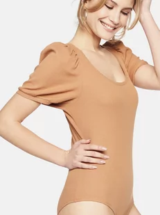 Brązowe body damskie z krótkim rękawem L'AF Ariela - Body - miniaturka - grafika 1