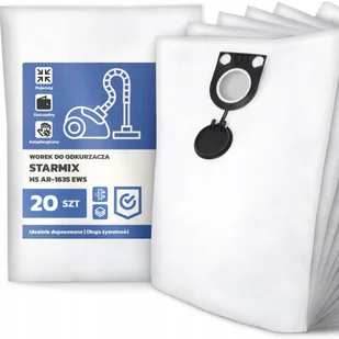 20x Worek do Odkurzacza Starmix Hs AR-1635 Ews Syntetyczny Pojemny Torba G9 - Worki do odkurzaczy - miniaturka - grafika 1