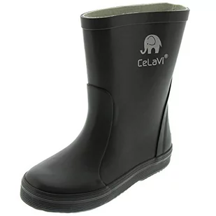 CeLaVi dziecięce kalosze dziecięce, unisex, wodoszczelne, 100% kauczuk naturalny, buty przeciwdeszczowe, rozmiar: 31, kolor: szary, 1147 - Buty dla dziewczynek - miniaturka - grafika 1
