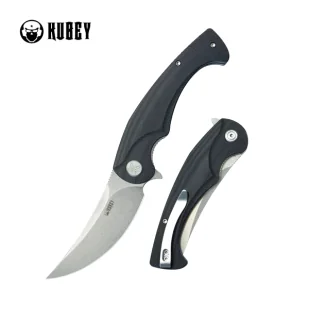 Nóż składany Kubey Scimitar Black G10, Bead Blasted 14C28N (KU173K) - Noże - miniaturka - grafika 1