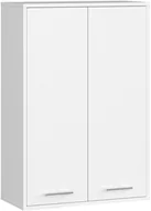 Szafki łazienkowe - Szafka wisząca łazienkowa FIN 64 cm 2 drzwi 4 półki pojemna - biała - miniaturka - grafika 1