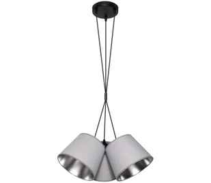 Żyrandol na lince ZOMA 3xE27/60W/260V szary/chrom błyszczący - Lampy sufitowe - miniaturka - grafika 1