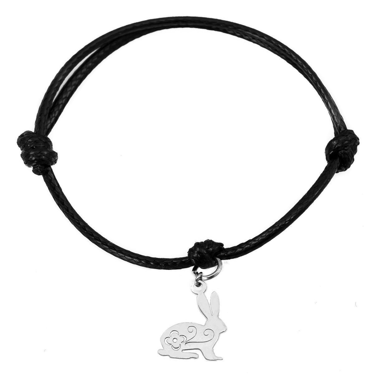 Bransoletka zając, królik stal chirurgiczna regulowana / JG. Projekt