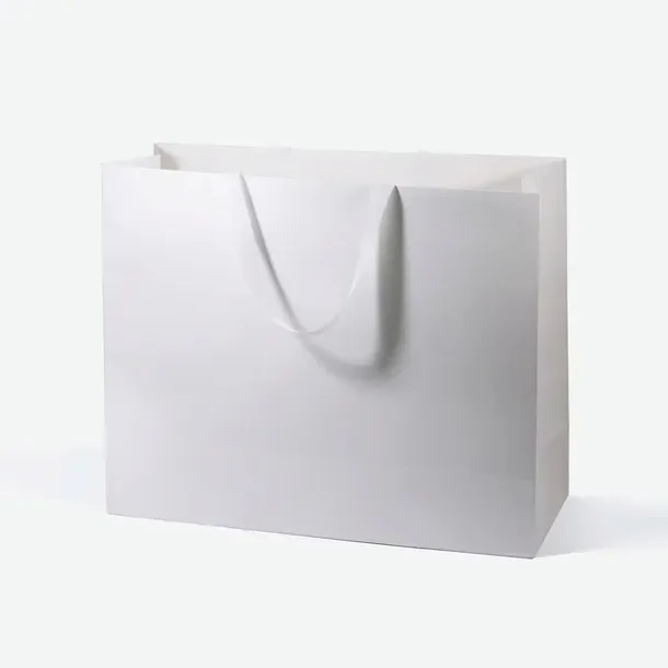 Duża Torba Papierowa Biała Ozdobna 600x210x470mm Torebka Na Prezenty