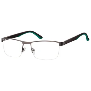 Męskie żyłkowe oprawki korekcyjne okulary zerówki 982D grafitowy/czarny - Okulary korekcyjne, oprawki, szkła - miniaturka - grafika 1