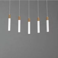 Lampy sufitowe - Milagro Lampa wisząca SOLO SAWN WHITE PATINATED WOOD 5x mini GU10 MLP7477 - miniaturka - grafika 1