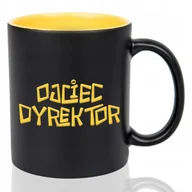 Kubki - Kubek Czarny Wnętrze Żółte OJCIEC DYREKTOR Grawer Na Prezent Wiele Wzorów - miniaturka - grafika 1