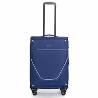 Walizki - Stratic Strong 4 kółka Walizka M 65 cm navy - miniaturka - grafika 1