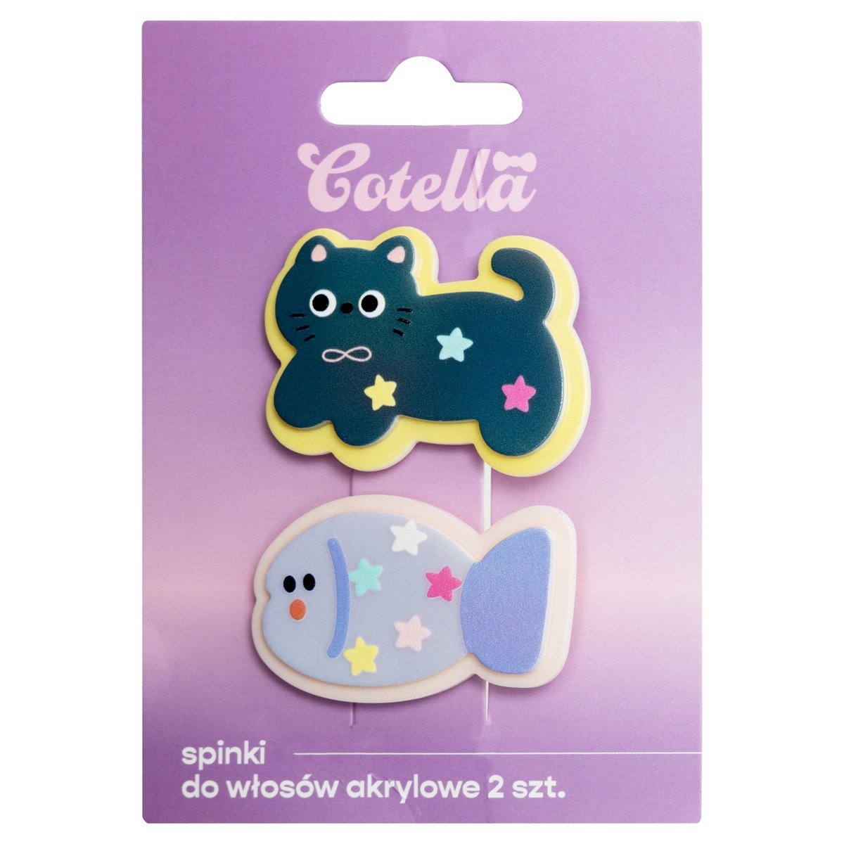 Cotella Spinki do włosów Cat & Fish – 2 szt.