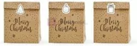 Opakowania i torebki na prezenty - Torebki na prezenty Merry Christmas A4 EKO papier KRAFT - 3 sztuki - miniaturka - grafika 1