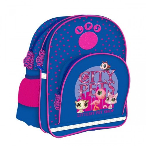 Plecak szkolny dla dziewczynki, Littlest Pet Shop, niebieski, Starpak