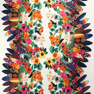 Szal Folk summer - Apaszki i szaliki damskie - miniaturka - grafika 4