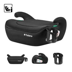 Fotelik samochodowy Cabby 20 Black ISOFIX 125-150cm I-Size, delikatne, oddychające materiały - Foteliki samochodowe - miniaturka - grafika 1