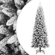 Choinki - vidaXL Sztuczna choinka pokryta śniegiem, 210 cm, PVC i PE - miniaturka - grafika 1