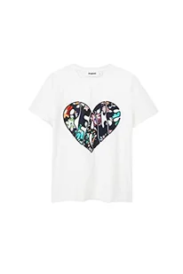 Desigual T-shirt damski, biały, M - Koszulki i topy damskie - miniaturka - grafika 1