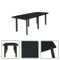 Stoły ogrodowe - The Living Store Stół ogrodowy - antracytowy - plastik - 216 x 90 x 72 cm - Stół Ogrodowy - miniaturka - grafika 1