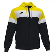 Kurtki męskie - Joma Crew IV Hoodie Jacket Black-Yellow - miniaturka - grafika 1