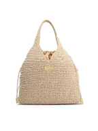 Torebki damskie - Beżowa pleciona torebka z rafii - miniaturka - grafika 1