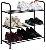 Szafki na buty - Półka na buty stojak regał organizer metalowy 3 półki loft do przedpokoju - miniaturka - grafika 1
