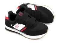 Buty dla chłopców - Buty dziecięce sportowe na rzepy - American Club ES 90/22, czarne - AMERICAN CLUB - miniaturka - grafika 1