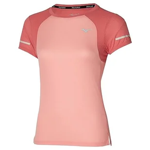 Mizuno Dryaeroflow damska koszulka, Morelowy róż, M - Koszulki i topy damskie - miniaturka - grafika 1